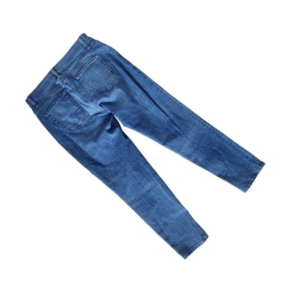Eileen Fisher Organic Cotton Denim Jeans Size 2P Classic Stretch Light Distress. - Picture 2 of 8